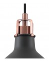 Morgan Small Pendant, 1 x E27, Sand Black/Copper/White