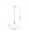 Morgan Medium Pendant, 1 x E27, Sand Grey/Copper/White