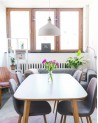 Morgan Medium Pendant, 1 x E27, Sand Grey/Copper/White