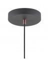 Morgan Medium Pendant, 1 x E27, Sand Black/Copper/White