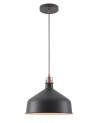 Morgan Medium Pendant, 1 x E27, Sand Black/Copper/White