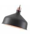 Morgan Medium Pendant, 1 x E27, Sand Black/Copper/White