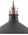 Morgan Medium Pendant, 1 x E27, Sand Black/Copper/White