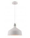 Morgan Medium Pendant, 1 x E27, Sand White/Satin Nickel/White