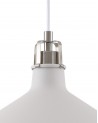 Morgan Medium Pendant, 1 x E27, Sand White/Satin Nickel/White
