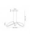 Erika Large Oval Pendant, 39W LED, 3000K, 1950lm, Sand Gold, 3yrs Warranty