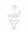 Erika Small Pendant, 30W LED, 3000K, 1800lm, Sand Gold, 3yrs Warranty
