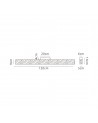 Agnes Ceiling, 2 x 18W LED, 3000K, 1528lm, Medium Oak/Matt White, 3yrs Warranty