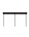Melissa Linear Pendant, 3 Light Adjustable E14, Matt Black/Painted Gold
