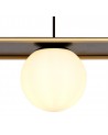Melissa Linear Pendant, 3 Light Adjustable E14, Matt Black/Painted Gold