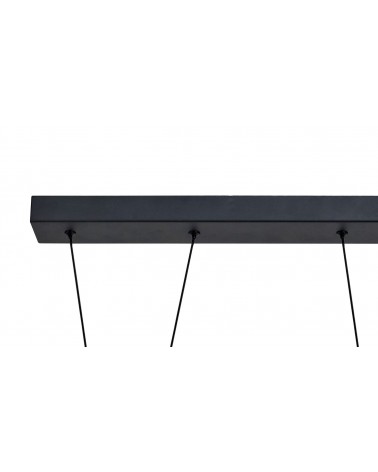 Eve Bar Pendant 3 Light, 3 x 3W LED, 3000K, 350lm, Sand Black/Grey