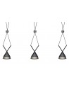 Eve Bar Pendant 3 Light, 3 x 3W LED, 3000K, 350lm, Sand Black/Grey