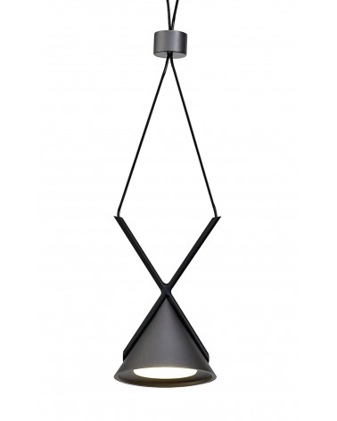 Eve Bar Pendant 3 Light, 3 x 3W LED, 3000K, 350lm, Sand Black/Grey