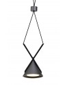 Eve Bar Pendant 3 Light, 3 x 3W LED, 3000K, 350lm, Sand Black/Grey