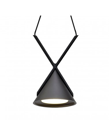 Eve Bar Pendant 3 Light, 3 x 3W LED, 3000K, 350lm, Sand Black/Grey
