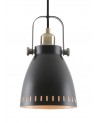 Perry Small Pendant, 1 x E27, Matt Black/Antique Brass/Khaki