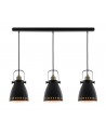 Perry Linear Pendant, 3 x E27, Matt Black/Antique Brass/Khaki