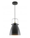 Perry Large Pendant, 1 x E27, Matt Black/Antique Brass/Khaki