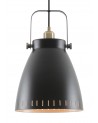 Perry Large Pendant, 1 x E27, Matt Black/Antique Brass/Khaki