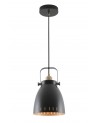 Perry Medium Pendant, 1 x E27, Matt Black/Antique Brass/Khaki