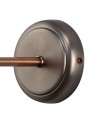 Harley Adjustable Wall Lamp, 1 x E27, Antique Silver/Copper/White