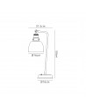 Harley Adjustable Table Lamp, 1 x E27, Antique Silver/Copper/White