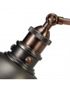 Harley Adjustable Table Lamp, 1 x E27, Antique Silver/Copper/White