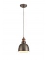Harley Small Pendant, 1 x E27, Antique Silver/Copper/White
