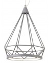 Russel Small Diamond Pendant, 8W LED, 3700K, Matt Grey, 3yrs Warranty