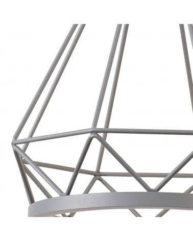 Russel Small Diamond Pendant, 8W LED, 3700K, Matt Grey, 3yrs Warranty