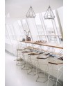 Russel Small Diamond Pendant, 8W LED, 3700K, Matt Grey, 3yrs Warranty