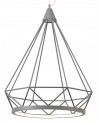 Russel Large Diamond Pendant, 10W LED, 3700K, Matt Grey, 3yrs Warranty