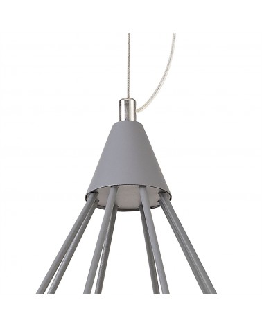 Russel Large Diamond Pendant, 10W LED, 3700K, Matt Grey, 3yrs Warranty