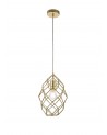 Brooklyn Curved Cylinder Pendant, 1 x E27, Polished Brass