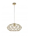 Brooklyn Elliptical Sphere Pendant, 1 x E27, Polished Brass