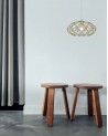 Brooklyn Elliptical Sphere Pendant, 1 x E27, Polished Brass