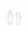Libby Wall Lamp, 1 Light E27, Sand Gold/Matt Black
