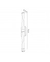 Edgar Wall Lamp Large, 2 x 10W LED, 3000K, 1400lm, IP44, Polished Chrome, 3yrs Warranty