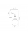 Felix Wall Lamp 1 Light E27 IP65 Exterior Satin Nickel/Polished Chrome