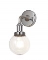 Felix Wall Lamp 1 Light E27 IP65 Exterior Satin Nickel/Polished Chrome