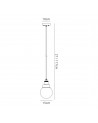 Felix Pendant 1 Light E27 IP65 Exterior Satin Nickel/Polished Chrome