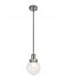 Felix Pendant 1 Light E27 IP65 Exterior Satin Nickel/Polished Chrome
