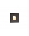 Cobalt Recessed Square Wall Lamp, 1.8W LED, 3000K, 70lm, IP65, Black, 3yrs Warranty