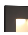 Cobalt Recessed Square Wall Lamp, 1.8W LED, 3000K, 70lm, IP65, Black, 3yrs Warranty