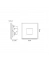 Cobalt Recessed Square Wall Lamp, 1.8W LED, 3000K, 70lm, IP65, Black, 3yrs Warranty