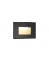 Cobalt Recessed Rectangle Wall Lamp, 3.3W LED, 3000K, 145lm, IP65, Black, 3yrs Warranty