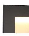 Cobalt Recessed Rectangle Wall Lamp, 3.3W LED, 3000K, 145lm, IP65, Black, 3yrs Warranty