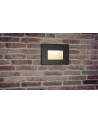 Cobalt Recessed Rectangle Wall Lamp, 3.3W LED, 3000K, 145lm, IP65, Black, 3yrs Warranty