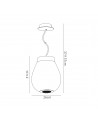 Oriana Pendant, 22W LED, IP44, RGB/Remote Control/App Control With Built In Speaker, Bluetooth Connection, White