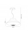 Oriana Flat Pendant, 22W LED, IP44, RGB/Remote Control/App Control With Built In Speaker, Bluetooth Connection, White
